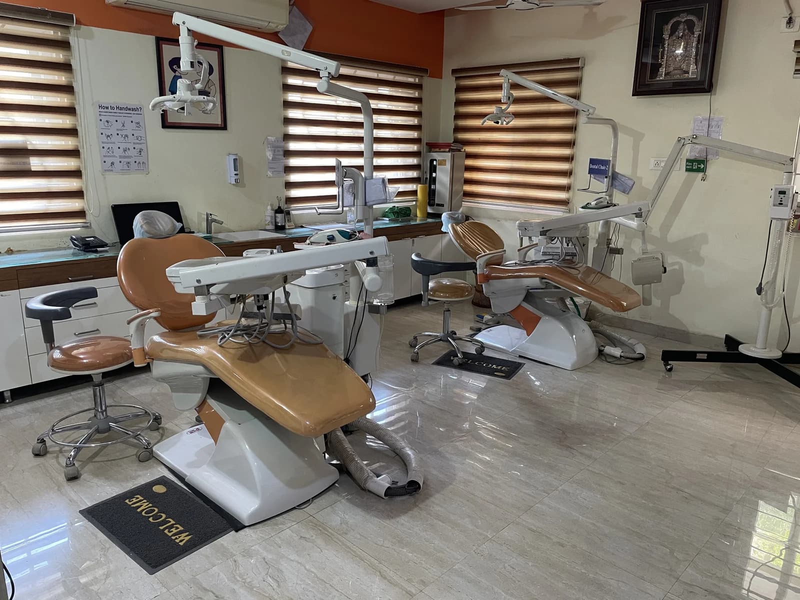 Dental treatment room and surgical operatory suite at Krishna Sai EHS Dental Prasadampadu