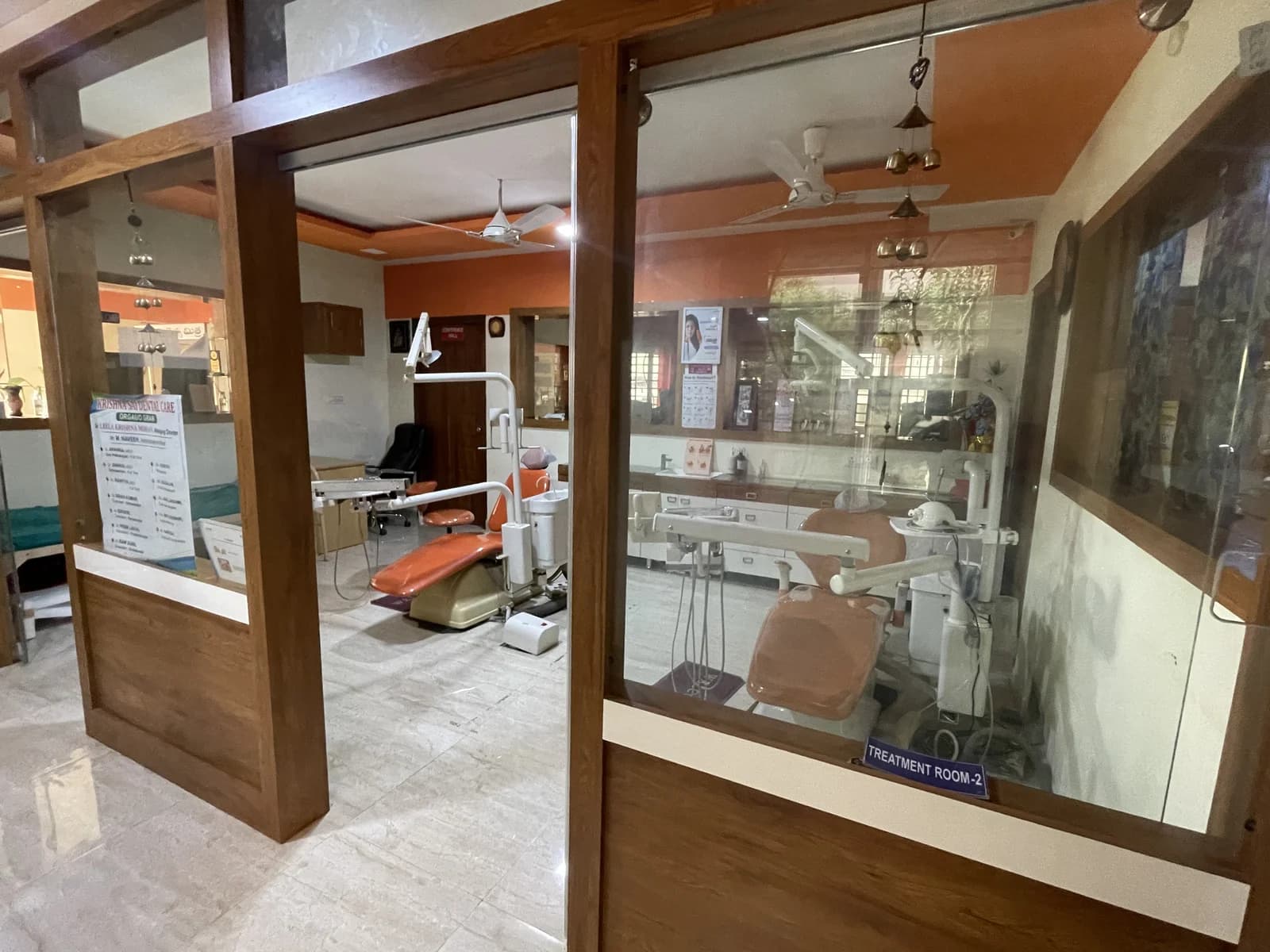 Treatment room 2 and clinical consultation bay at Krishna Sai EHS Dental Prasadampadu